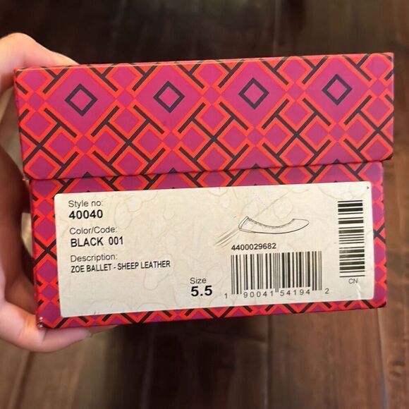NEW IN BOX tory burch zoe ballet sheep leather flats SIZE 5.5 - Picture 4 of 5